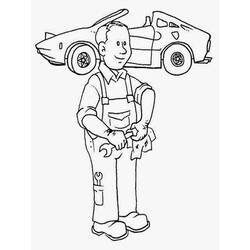 Dibujo para colorear: Mecánico (Carreras y Profesiones) #101781 - Dibujos para Colorear e Imprimir Gratis