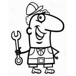 Dibujo para colorear: Mecánico (Carreras y Profesiones) #101785 - Dibujos para Colorear e Imprimir Gratis