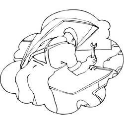 Dibujo para colorear: Mecánico (Carreras y Profesiones) #101799 - Dibujos para Colorear e Imprimir Gratis