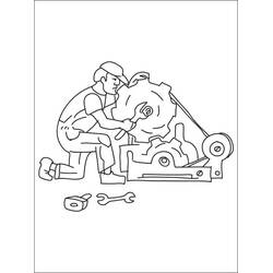 Dibujo para colorear: Mecánico (Carreras y Profesiones) #205750 - Dibujos para Colorear e Imprimir Gratis