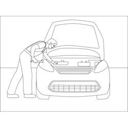 Dibujo para colorear: Mecánico (Carreras y Profesiones) #205752 - Dibujos para Colorear e Imprimir Gratis