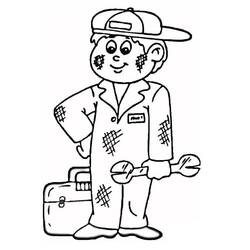 Dibujo para colorear: Mecánico (Carreras y Profesiones) #205753 - Dibujos para Colorear e Imprimir Gratis