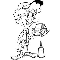 Dibujo para colorear: Mecánico (Carreras y Profesiones) #205756 - Dibujos para Colorear e Imprimir Gratis