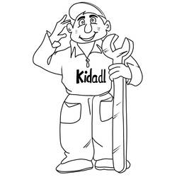 Dibujo para colorear: Mecánico (Carreras y Profesiones) #205760 - Dibujos para Colorear e Imprimir Gratis