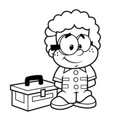 Dibujo para colorear: Mecánico (Carreras y Profesiones) #205761 - Dibujos para Colorear e Imprimir Gratis