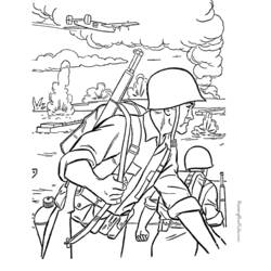 Dibujo para colorear: Militar (Carreras y Profesiones) #102238 - Dibujos para Colorear e Imprimir Gratis