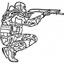 Dibujo para colorear: Militar (Carreras y Profesiones) #102362 - Dibujos para Colorear e Imprimir Gratis