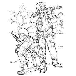 Dibujo Militar (Carreras y Profesiones) #181100 para imprimir y colorear