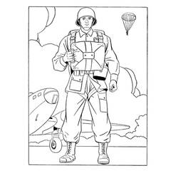 Dibujo para colorear: Militar (Carreras y Profesiones) #181106 - Dibujos para Colorear e Imprimir Gratis