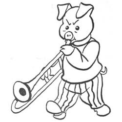 Dibujo para colorear: Músico (Carreras y Profesiones) #102510 - Dibujos para Colorear e Imprimir Gratis