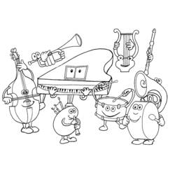 Dibujo para colorear: Músico (Carreras y Profesiones) #102543 - Dibujos para Colorear e Imprimir Gratis