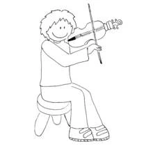 Dibujo para colorear: Músico (Carreras y Profesiones) #102551 - Dibujos para Colorear e Imprimir Gratis