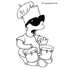 Dibujo para colorear: Músico (Carreras y Profesiones) #102553 - Dibujos para Colorear e Imprimir Gratis