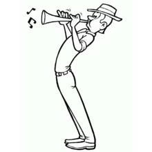 Dibujo para colorear: Músico (Carreras y Profesiones) #102582 - Dibujos para Colorear e Imprimir Gratis