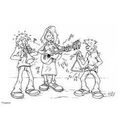 Dibujo para colorear: Músico (Carreras y Profesiones) #102635 - Dibujos para Colorear e Imprimir Gratis