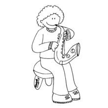 Dibujo para colorear: Músico (Carreras y Profesiones) #102641 - Dibujos para Colorear e Imprimir Gratis