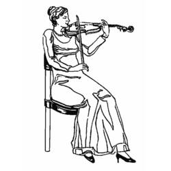 Dibujo para colorear: Músico (Carreras y Profesiones) #102648 - Dibujos para Colorear e Imprimir Gratis