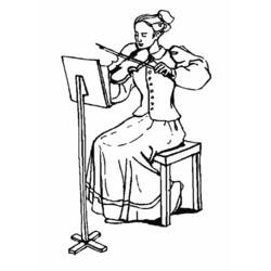 Dibujo para colorear: Músico (Carreras y Profesiones) #102728 - Dibujos para Colorear e Imprimir Gratis