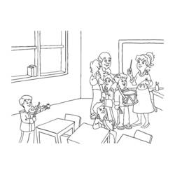 Dibujo para colorear: Músico (Carreras y Profesiones) #102737 - Dibujos para Colorear e Imprimir Gratis