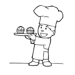 Dibujo para colorear: Panadero (Carreras y Profesiones) #89855 - Dibujos para Colorear e Imprimir Gratis