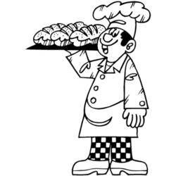 Dibujo para colorear: Panadero (Carreras y Profesiones) #89859 - Dibujos para Colorear e Imprimir Gratis