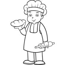 Dibujos para colorear: Panadero - Dibujos para Colorear e Imprimir Gratis