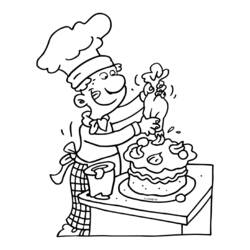 Dibujo para colorear: Panadero (Carreras y Profesiones) #89864 - Dibujos para Colorear e Imprimir Gratis