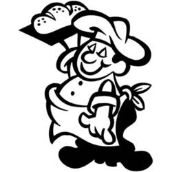 Dibujo para colorear: Panadero (Carreras y Profesiones) #89872 - Dibujos para Colorear e Imprimir Gratis