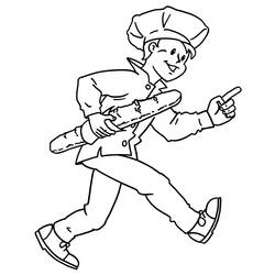 Dibujo para colorear: Panadero (Carreras y Profesiones) #89900 - Dibujos para Colorear e Imprimir Gratis
