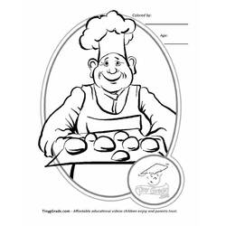 Dibujo para colorear: Panadero (Carreras y Profesiones) #89906 - Dibujos para Colorear e Imprimir Gratis