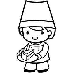 Dibujo para colorear: Panadero (Carreras y Profesiones) #89975 - Dibujos para Colorear e Imprimir Gratis