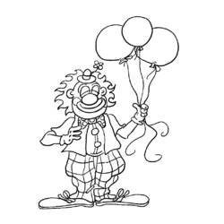 Dibujo para colorear: Payaso (Carreras y Profesiones) #90892 - Dibujos para Colorear e Imprimir Gratis