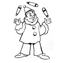 Dibujo Payaso (Carreras y Profesiones) #90927 para imprimir y colorear