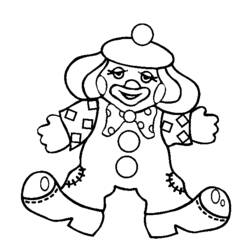 Dibujo para colorear: Payaso (Carreras y Profesiones) #91107 - Dibujos para Colorear e Imprimir Gratis