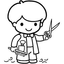 Dibujos para colorear: Peluquero - Dibujos para Colorear e Imprimir Gratis