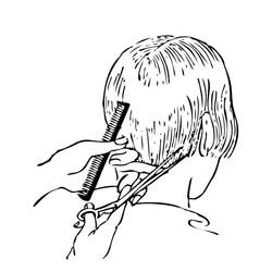 Dibujo para colorear: Peluquero (Carreras y Profesiones) #91253 - Dibujos para Colorear e Imprimir Gratis