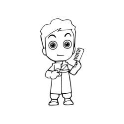 Dibujo para colorear: Peluquero (Carreras y Profesiones) #91313 - Dibujos para Colorear e Imprimir Gratis