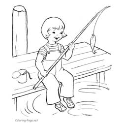 Dibujo para colorear: Pescador (Carreras y Profesiones) #104038 - Dibujos para Colorear e Imprimir Gratis
