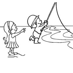 Dibujo para colorear: Pescador (Carreras y Profesiones) #104057 - Dibujos para Colorear e Imprimir Gratis