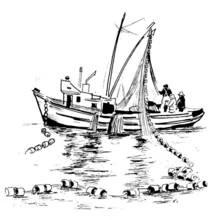Dibujo para colorear: Pescador (Carreras y Profesiones) #104059 - Dibujos para Colorear e Imprimir Gratis