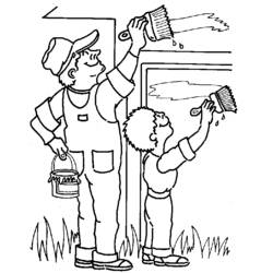 Dibujo para colorear: Pintor (Carreras y Profesiones) #104301 - Dibujos para Colorear e Imprimir Gratis