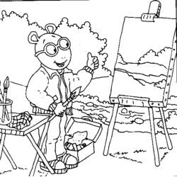 Dibujo para colorear: Pintor (Carreras y Profesiones) #104329 - Dibujos para Colorear e Imprimir Gratis