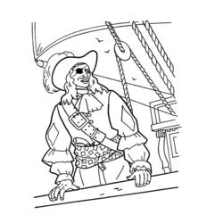 Dibujo para colorear: Pirata (Carreras y Profesiones) #105004 - Dibujos para Colorear e Imprimir Gratis