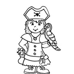 Dibujo para colorear: Pirata (Carreras y Profesiones) #105006 - Dibujos para Colorear e Imprimir Gratis