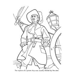 Dibujo para colorear: Pirata (Carreras y Profesiones) #105101 - Dibujos para Colorear e Imprimir Gratis
