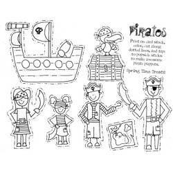 Dibujo para colorear: Pirata (Carreras y Profesiones) #105124 - Dibujos para Colorear e Imprimir Gratis