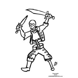 Dibujo para colorear: Pirata (Carreras y Profesiones) #105167 - Dibujos para Colorear e Imprimir Gratis