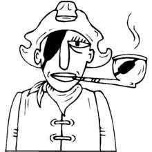 Dibujo Pirata (Carreras y Profesiones) #105241 para imprimir y colorear