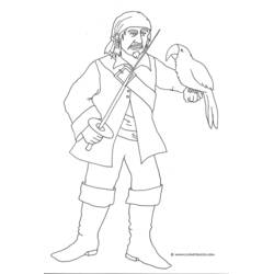 Dibujo para colorear: Pirata (Carreras y Profesiones) #105252 - Dibujos para Colorear e Imprimir Gratis