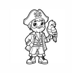 Dibujo Pirata (Carreras y Profesiones) #218286 para imprimir y colorear